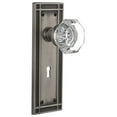 thumbnail image 1 of Nostalgic Warehouse Miswal_Mrt_238_Kh Waldorf Lead Crystal Entry Knobset Trim - Grey, 1 of 1