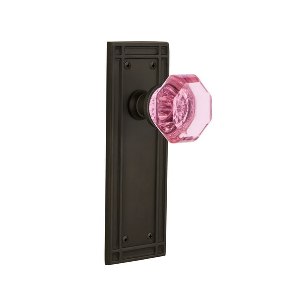 Nostalgic Warehouse Miswap_Psg_238_Nk Mission Solid Brass Rose Passage Door Knob Set -