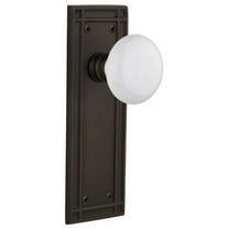 Nostalgic Warehouse Miswhi_Psg_238_Nk White Porcelain Solid Brass Passage Door Knob Set -