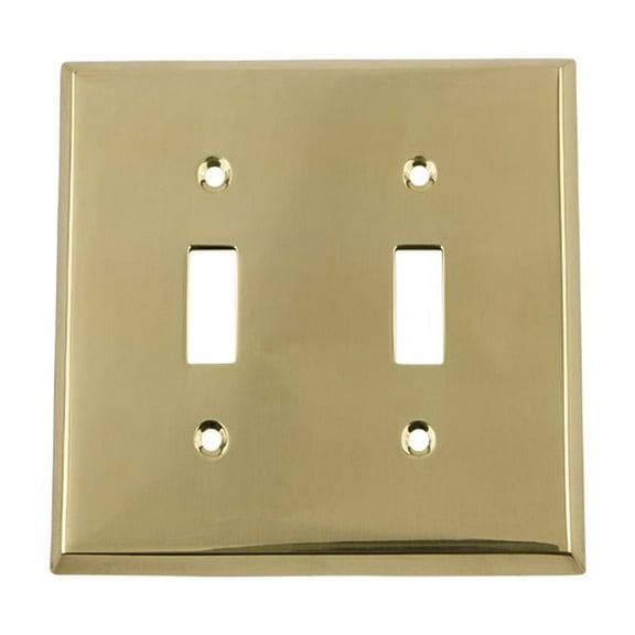 Nostalgic Warehouse Nyk_Swplt_T2 New York Antique 2 Gang Double Toggle Light Switch Wall