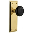 thumbnail image 1 of Nostalgic Warehouse Nykblk_Prv_238_Nk Black Porcelain Solid Brass Privacy Door Knob Set -, 1 of 1