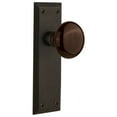 thumbnail image 1 of Nostalgic Warehouse Nykbrn_Sd_Nk Brown Porcelain Solid Brass Single Dummy Door Knob -, 1 of 2