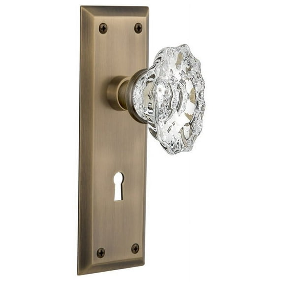 Nostalgic Warehouse Nykcha_Sd_Kh Chateau Solid Brass Single Dummy Door Knob - Brass