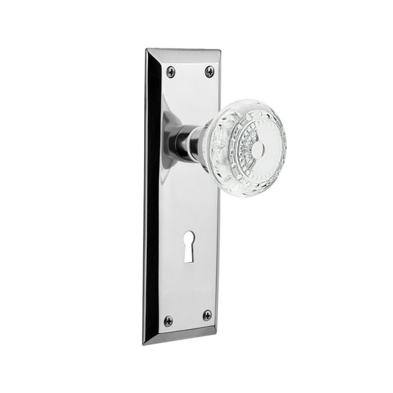Nostalgic Warehouse Nykcme_Psg_238_Kh Vintage Crystal Meadows Passage Door Knob Set -
