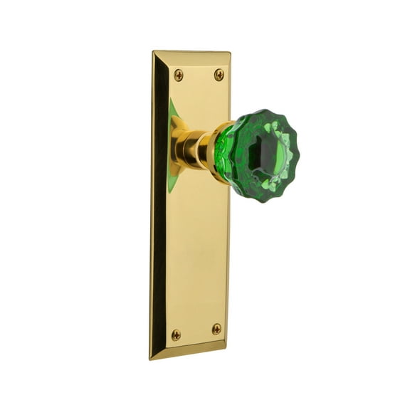 Nostalgic Warehouse Nykcre_Sd_Nk New York Solid Brass Rose Single Dummy Door Knob - Brass