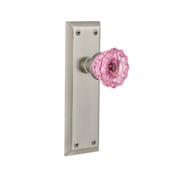 Nostalgic Warehouse Nykcrp_Prv_234_Nk New York Solid Brass Rose Privacy Door Knob Set -