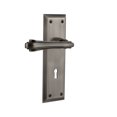 thumbnail image 1 of Nostalgic Warehouse Nykflr_Prv_238_Kh Fleur Privacy Door Lever Set - Grey, 1 of 1
