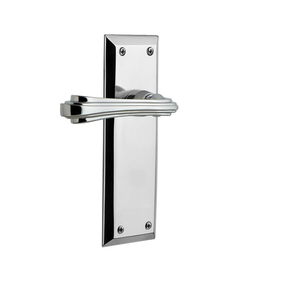 Nostalgic Warehouse Nykflr_Sd_Nk_Lh Fleur Non-Turning One-Sided Door Lever - Chrome