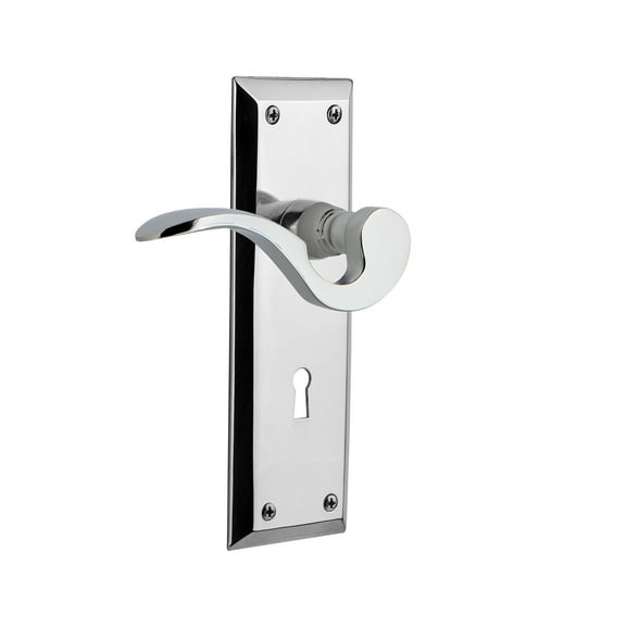 Nostalgic Warehouse Nykman_Prv_234_Kh Manor Privacy Door Lever Set - Chrome