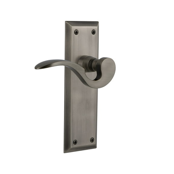 Nostalgic Warehouse Nykman_Prv_238_Nk Manor Privacy Door Lever Set - Grey
