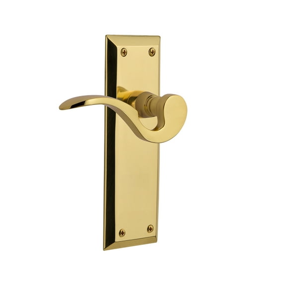 Nostalgic Warehouse Nykman_Psg_234_Nk Manor Passage Door Lever Set - Brass