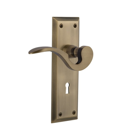 Nostalgic Warehouse Nykman_Psg_238_Kh Manor Passage Door Lever Set - Brass
