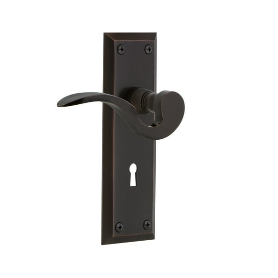 Nostalgic Warehouse Nykman_Psg_238_Kh Manor Passage Door Lever Set - Bronze