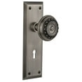 thumbnail image 1 of Nostalgic Warehouse Nykmea_Psg_234_Kh Meadows Solid Brass Passage Door Knob Set - Grey, 1 of 6