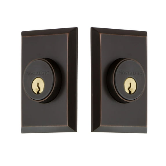 Nostalgic Warehouse Nyknyk_2Cyl_234_Na New York Solid Brass Double Cylinder Deadbolt -