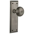 thumbnail image 1 of Nostalgic Warehouse Nyknyk_Psg_234_Nk New York Solid Brass Passage Door Knob Set - Grey, 1 of 7