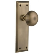 Nostalgic Warehouse Nyknyk_Sd_Nk New York Solid Brass Single Dummy Door Knob - Brass