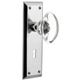thumbnail image 1 of Nostalgic Warehouse Nykocc_Prv_238_Kh Oval Clear Crystal Solid Brass Privacy Door Knob Set, 1 of 1