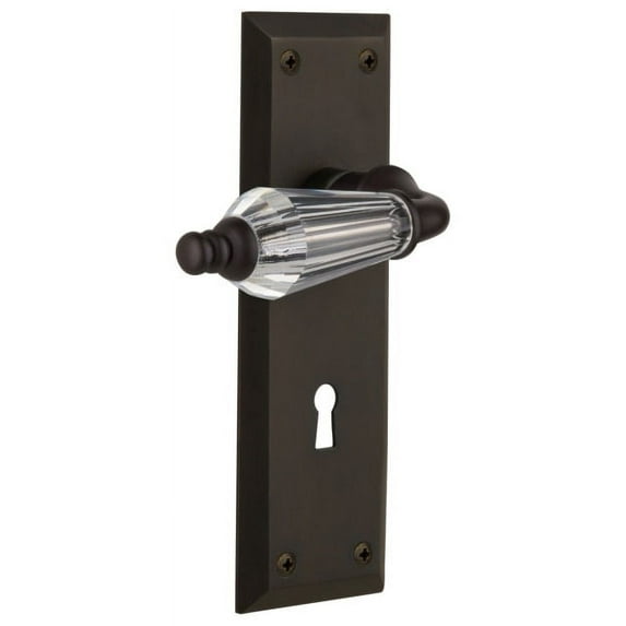 Nostalgic Warehouse Nykprl_Dp_Kh Parlor Solid Brass Dummy Lever Set - Bronze