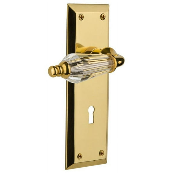 Nostalgic Warehouse Nykprl_Prv_238_Kh Parlor Solid Brass Privacy Lever Set - Brass