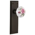thumbnail image 1 of Nostalgic Warehouse Nykros_Sd_Nk Rose Porcelain Solid Brass Single Dummy Door Knob -, 1 of 1