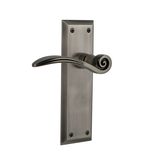 Nostalgic Warehouse Nykswn_Prv_238_Nk Swan Privacy Door Lever Set - Grey