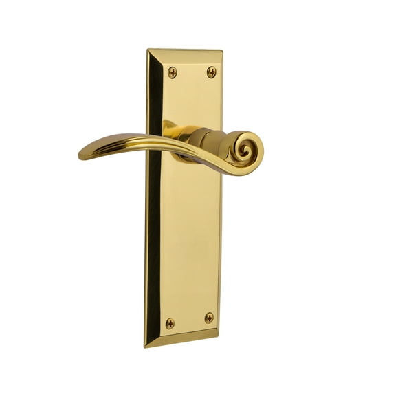 Nostalgic Warehouse Nykswn_Psg_234_Nk Swan Passage Door Lever Set - Brass