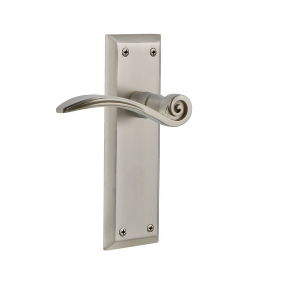 Nostalgic Warehouse Nykswn_Psg_238_Nk Swan Passage Door Lever Set - Nickel