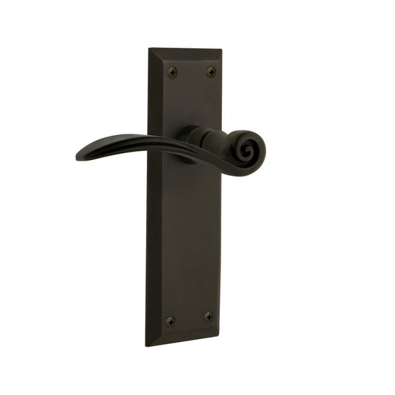 Nostalgic Warehouse Nykswn_Sd_Nk_Rh Swan Non-Turning One-Sided Door Lever - Bronze