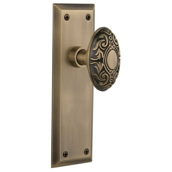 Nostalgic Warehouse Nykvic_Prv_238_Nk Victorian Solid Brass Privacy Door Knob Set - Brass