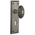 thumbnail image 1 of Nostalgic Warehouse Nykvic_Psg_238_Kh Victorian Solid Brass Passage Door Knob Set - Grey, 1 of 1