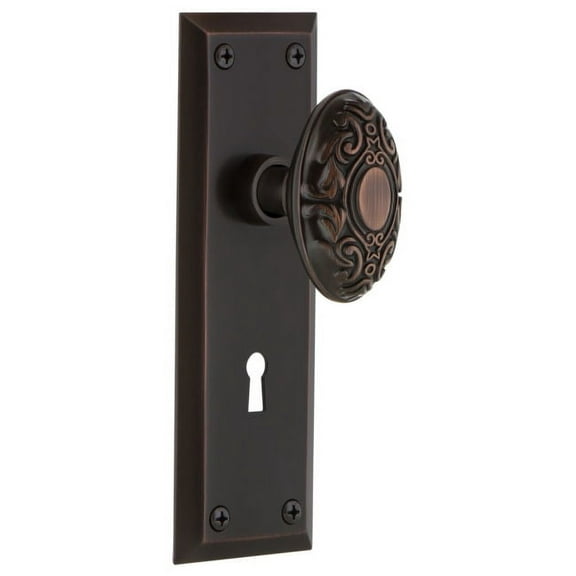 Nostalgic Warehouse Nykvic_Sd_Kh Victorian Solid Brass Single Dummy Door Knob - Bronze