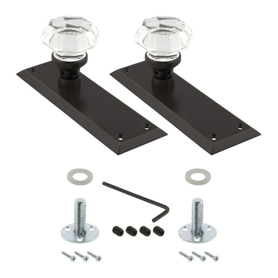 Nostalgic Warehouse Nykwal_Dp_Nk Waldorf Solid Brass Dummy Door Knob Set - Grey