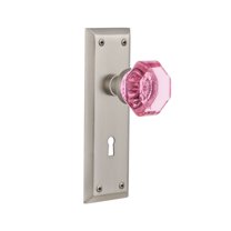 Nostalgic Warehouse Nykwap_Sd_Kh New York Solid Brass Rose Single Dummy Door Knob - Nickel