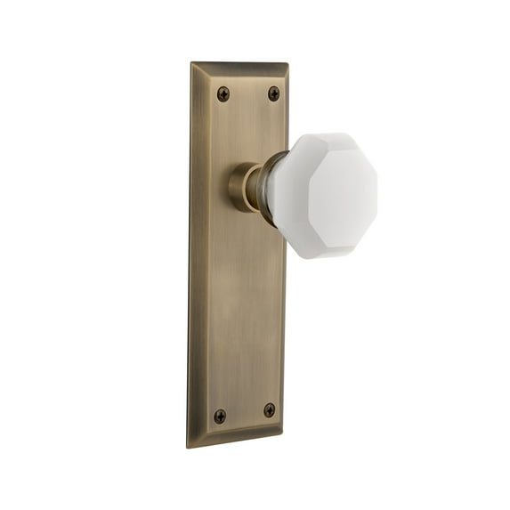 Nostalgic Warehouse Nykwaw_Prv_238_Nk New York Solid Brass Rose Privacy Door Knob Set -