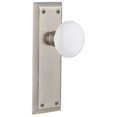 thumbnail image 1 of Nostalgic Warehouse Nykwhi_Psg_238_Nk White Porcelain Solid Brass Passage Door Knob Set -, 1 of 5