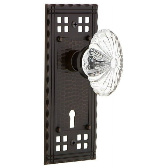 Nostalgic Warehouse Craofc_Psg_234_Kh Vintage Farmhouse Oval Egg Fluted Lead-Free Crystal