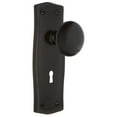 thumbnail image 1 of Nostalgic Warehouse Prablk_Psg_238_Kh Black Porcelain Solid Brass Passage Door Knob Set -, 1 of 1