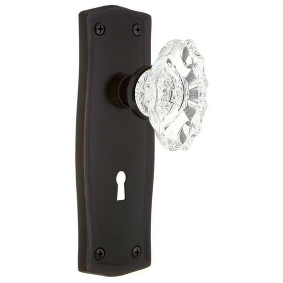 Nostalgic Warehouse Pracha_Prv_234_Kh Vintage Fluted Chateau Crystal Privacy Door Knob Set