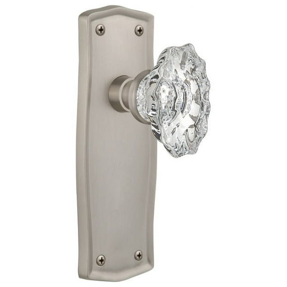 Nostalgic Warehouse Pracha_Sd_Nk Vintage Fluted Chateau Crystal Single Dummy Door Knob -