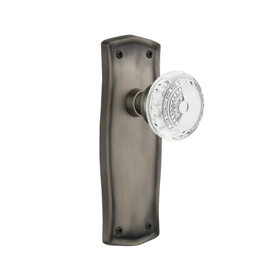Nostalgic Warehouse Pracme_Sd_Nk Vintage Crystal Meadows Single Dummy Door Knob - Grey