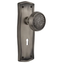 Nostalgic Warehouse Pracra_Psg_234_Kh Craftsman Solid Brass Passage Door Knob Set - Grey