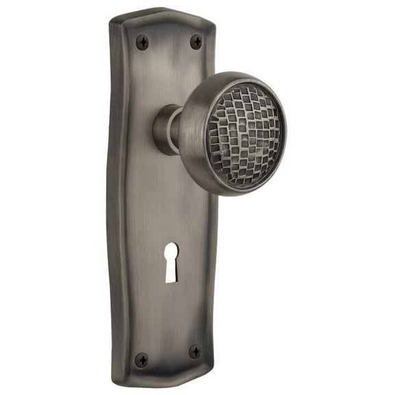 Nostalgic Warehouse Pracra_Psg_234_Kh Craftsman Solid Brass Passage Door Knob Set - Grey