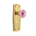 thumbnail image 1 of Nostalgic Warehouse Pracrp_Psg_238_Kh Prairie Solid Brass Rose Passage Door Knob Set -, 1 of 7