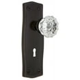 thumbnail image 1 of Nostalgic Warehouse Pracry_Psg_238_Kh Crystal Solid Brass Passage Door Knob Set - Bronze, 1 of 1