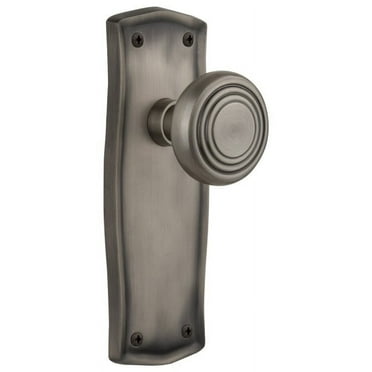 Nostalgic Warehouse Pradec_Dp_Nk Deco Solid Brass Dummy Door Knob Set - Grey