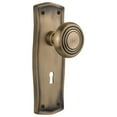 thumbnail image 1 of Nostalgic Warehouse Pradec_Prv_238_Kh Deco Solid Brass Privacy Door Knob Set - Brass, 1 of 7