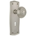 thumbnail image 1 of Nostalgic Warehouse Praead_Dp_Kh Egg And Dart Solid Brass Dummy Door Knob Set - Nickel, 1 of 6