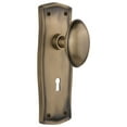 thumbnail image 1 of Nostalgic Warehouse Prahom_Prv_234_Kh Homestead Solid Brass Privacy Door Knob Set - Brass, 1 of 1