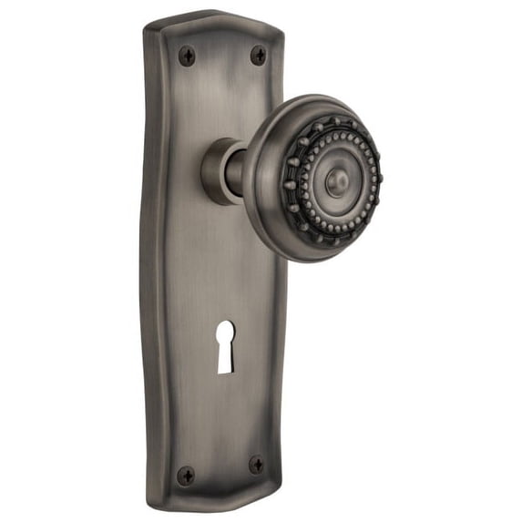 Nostalgic Warehouse Pramea_Sd_Kh Meadows Solid Brass Single Dummy Door Knob - Grey